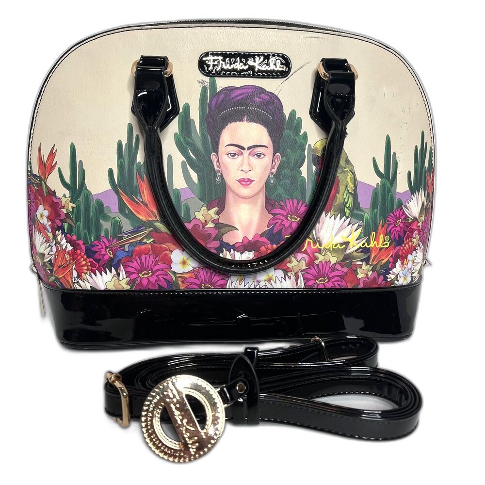 Frida Kahlo Cactus Collection Artwork Portrait Artist Desert Scene Satchel CBody